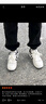 喜洛馳鞋子男春秋季透氣輕便面包小白板鞋男女情侶學(xué)生休閑運動(dòng)滑板鞋男 白黑 39 (245mm) 曬單實(shí)拍圖