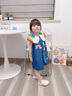 mlgt kids童裝女童連衣裙夏季薄款無(wú)袖牛仔裙2025新款寶寶彩虹卡通領(lǐng) 牛仔藍(lán) 90cm 曬單實(shí)拍圖