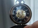蕉遲懷表機械男復古半自動(dòng)機械懷表鏡面鏤空翻蓋項鏈機械機芯表 古銅機械羅馬 曬單實(shí)拍圖