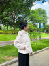 KOLON SPORT/可隆SECO短款羽絨服 女子戶外防風連帽通勤保暖鵝絨服 LKDJ4WTT04-CR 米白 L 曬單實拍圖