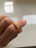 夢(mèng)金園 黃金戒指 足金指環(huán)幸運尾戒轉運珠小金珠鏈戒 生日新年禮物 12號-約0.94g 曬單實(shí)拍圖