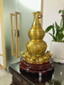 善揚(yáng)黃銅天醫(yī)葫蘆擺件葫蘆開口開蓋福祿壽九龜陣葫蘆八卦三星財神裝飾 天醫(yī)銅葫蘆高20cm【送底座】 曬單實拍圖