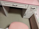 麗凡居 書(shū)桌書(shū)柜組合一體桌電腦桌臺式家用現代簡(jiǎn)約學(xué)習桌帶書(shū)架桌子 粉+暖白/實(shí)木板心 長(cháng)100厘米兩抽屜 曬單實(shí)拍圖