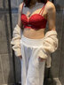 多情貓（DUOQINGMAO）紅色內衣少女新娘結婚專(zhuān)用本命年馬年聚攏防下垂收副乳文胸罩套裝 6699-紅色單件【調整聚攏2cm】 S （32AB/90斤以?xún)龋?曬單實(shí)拍圖