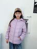 笛莎（DEESHA）童裝女童輕薄羽絨服2025秋冬新款女寶寶短款三防輕盈保暖外套 霧紫 110 【充絨量：37.1g】 曬單實(shí)拍圖