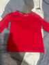 卡森蘭秋衣女莫代爾保暖內衣女士線(xiàn)衣薄款圓領(lǐng)棉毛衫打底上衣單件 583大紅單衣 2XL 曬單實(shí)拍圖