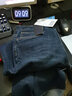 駱駝男裝新款時(shí)尚都市青年中高腰商務(wù)休閑牛仔褲男士長(cháng)褲 D5X134535，藍色 30 曬單實(shí)拍圖