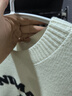 獨束大碼女裝卡通寬松毛衫2024冬季溫柔刺繡針織毛衣圓領(lǐng)套頭上衣 奶油白 L (尺碼：2) (尺碼：2) 曬單實(shí)拍圖