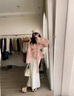 RUIQIUER針織連衣裙女秋冬季新款女裝軟糯收腰顯瘦毛衣開衫半身裙子套裝 毛衣+半身裙 S 曬單實(shí)拍圖