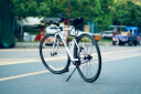 迪卡侬speed500城市通勤自行车公路男女学生单车 speed500白色 S码(170-178CM)（脚撑单独购买） 实拍图