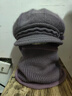 暢印帽子冬天連體針織帽中老年人媽媽毛線(xiàn)帽加絨加厚奶奶騎車(chē)保暖圍脖 卡其【2446】圍脖連體帽 曬單實(shí)拍圖
