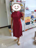 皮爾卡丹喜婆婆婚宴裝氣質(zhì)結(jié)婚禮服中老年媽媽裝春秋高貴連衣裙大碼兩件套 紅色 XL （推薦90-105斤） 曬單實拍圖