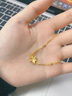 IS YOU黃金桃花足金手鏈女生轉運珠雙層小金珠生日情人節禮物送女友老婆 足金桃花手鏈+品牌禮盒 金重約3.8g 曬單實(shí)拍圖