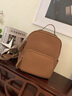 viney牛皮雙肩包女大容量旅行背包休閑通勤時(shí)尚旅游大學(xué)生初中高中書(shū)包 棕色 高顏值減重減負簡(jiǎn)約戶(hù)外輕便 曬單實(shí)拍圖