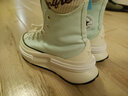 Converse匡威板鞋女鞋1970s Run Star Hike厚底松糕鞋休閑帆布鞋 A05487C藍色厚底夾心增高 38 曬單實(shí)拍圖