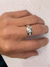 鑫萬福七夕禮物 PT鉑金鉆石男戒/鉆戒/結(jié)婚戒指紀(jì)念日送老公送父親生日 Pt950鉑金共24分【約4.5g】 曬單實(shí)拍圖