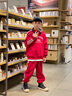 三葉豆（SANYEDOU）童裝男童套裝春秋裝2024新款兒童運動(dòng)衣服中大童男孩衛衣兩件套潮 紅色 150 曬單實(shí)拍圖