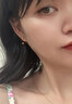 御龍鏡 999足金豆豆黃金耳釘女彎鉤圓球螺絲耳環(huán)年輕人新款耳飾養(yǎng)耳洞 一對耳釘  金約1.64-1.84g 曬單實拍圖
