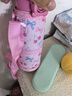 象?。╖O JIRUSHI）日本進(jìn)口兒童保溫杯男女小學(xué)生背帶直飲便攜不銹鋼杯子幼兒園水杯 粉色櫻桃 480ml 送杯刷 曬單實(shí)拍圖