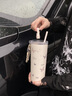 FACE吸管保溫杯大容量水杯女新款2024高顏值陶瓷內(nèi)膽保冷咖啡杯子 【蝴蝶掛件】蝶夢輕語700ml 曬單實拍圖