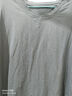 初徑2026年新款純棉中袖t恤女白色V領(lǐng)寬松打底衫5分袖上衣短袖春夏季 039#灰色 【V領(lǐng)T恤】 4XL (建議160-170斤) 曬單實(shí)拍圖