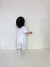 拉比（Labi Baby）兒童夏季短袖男女童套裝純棉吸濕排汗嬰兒短袖套裝 米白色-圓領(lǐng) 100 曬單實(shí)拍圖
