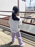 優(yōu)優(yōu)1點(diǎn)（Yoyo one）女童套裝秋裝新款兒童洋氣衛(wèi)衣女孩休閑童裝運(yùn)動(dòng)春秋10歲 4882白+16187紫 （春秋款） 150cm 曬單實(shí)拍圖