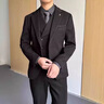 皮爾卡丹（pierre cardin）商務(wù)修身西服套裝男士春夏季新款呢料西裝三件套新郎結婚正裝禮服 SJT8339卡其色兩件套【西服+西褲】 2XL 曬單實(shí)拍圖