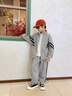 G.DUCKKIDS小黃鴨男童秋冬套裝運(yùn)動(dòng)裝兒童衣服中大童男孩休閑加絨加厚兩件套 灰色 110 尺碼4~5歲【100-110cm】 曬單實(shí)拍圖