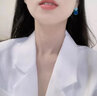 Jay霧霾藍色耳環(huán)女耳夾無(wú)耳洞耳飾品新年禮物送女友 耳釘款 曬單實(shí)拍圖