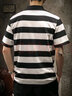 古先森美式條紋短袖t恤男翻領(lǐng)polo半袖體恤衫夏季寬松大碼休閑純棉上衣 白色 4XL 【200-220斤】 曬單實(shí)拍圖