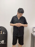 俞兆林（YUZHAOLIN）冰絲睡衣男夏天薄款短袖短褲套裝男士夏季大碼可外穿家居服 NSJYI-43039 XL 男（建議120-140斤） 曬單實(shí)拍圖