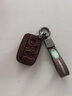 堅翔路虎極光鑰匙套發(fā)現神行者2發(fā)現4老款攬勝星脈汽車(chē)鑰匙包殼扣高檔 B款復古棕色+真皮車(chē)標繩 曬單實(shí)拍圖