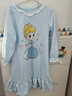 迪士尼女童睡衣秋裝棉長(cháng)袖睡裙2025新款兒童公主家居服春季童裝 灰姑娘藍色 110cm 曬單實(shí)拍圖