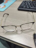 万新（WAN XIN） 近视眼镜防蓝光辐射非球面现片配眼镜框男女0-1500度配成品眼镜 钛+金属-全框-50012C1-黑色 1.56多屏防蓝光镜片（近视薄） 实拍图