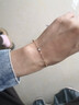 ZJUZ18K金手鏈四葉草玫瑰金彩金女款A(yù)U750玫瑰金情人節(jié)七夕禮物送女友 玫瑰金色 紅+白色四葉草手鏈16+2cm 曬單實(shí)拍圖
