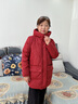 俞兆林中年媽媽裝羽絨服女中長款冬裝棉服2025新款外套中老年人大碼棉衣 JF0118-酒紅色【羽絨服】  加厚 XL 【建議110-125斤】 曬單實(shí)拍圖