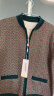 俞兆林中老年女装冬装开衫2023新款妈妈秋冬外套加绒加厚保暖上衣服 绿色加绒 3XL（建议125-140斤） 晒单实拍图