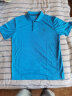 乔丹 短袖t恤男士夏季新款时尚上衣速干透气健身装休闲运动服冰丝半袖 湖蓝-POLO（透气）-系列1 XL 实拍图