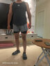 NIUKAILE 健身衣服男跑步運動套裝田徑馬拉松短褲季速干背心籃球訓練裝備 (麻黑背心+101灰)【后口袋款】 3XL(身高180-185CM體重155-180斤 曬單實拍圖