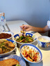 三淺（SANQ）原創(chuàng)小伙伴們景德鎮(zhèn)青花餐具套裝菜陶瓷碗大盤子 飯碗禮物 四人食套裝 曬單實(shí)拍圖