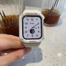 PENC IWATCH適用蘋(píng)果手表apple watch s9/8/7新款一體表帶運動(dòng)iwatch6/5/4非原裝se2男女裝甲創(chuàng  )意表殼專(zhuān)用配件 電子風(fēng)-云霧白【一體表帶】 42/44/45mm表盤(pán)通用 曬單實(shí)拍圖