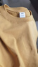 皮爾卡丹（pierre cardin）重磅100%新疆棉短袖t恤男圓領休閑夏季中年半袖純棉體恤男士上衣 黃色ZMN2169純色(100%純棉) M 165(100斤-120斤)(100%純棉) 曬單實拍圖