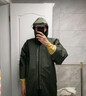 紅詩雨（HHONGSHIYU）下水褲全身防水魚褲雨褲連體撈魚服男水庫捕魚褲涉水褲水衣褲子 黑色【袖口款】110絲 針織布+PVC 41碼 曬單實(shí)拍圖