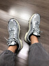 樂(lè )途（LOTTO）男復古網(wǎng)面運動(dòng)鞋2025秋冬季新款輕便厚底減震休閑跑鞋 金屬銀/淺灰 41 曬單實(shí)拍圖