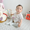 小萌兔嬰兒長(cháng)筒襪子夏季薄款寶寶中筒襪過(guò)膝防蚊嬰幼兒長(cháng)襪純色透氣無(wú)骨 C白綠灰3雙盒裝 M碼6-18個(gè)月（適合腳長(cháng)12-14CM； 曬單實(shí)拍圖