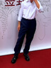 羅蒙男童襯衫春秋款女童長袖純色襯衣小學(xué)生演出校服兒童白襯衫150 曬單實拍圖