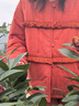 朵朵·可可冬季新款夾棉格子新年本命年紅色結婚女長(cháng)袖家居服套裝 橙紅 厚款 S (155) 曬單實(shí)拍圖