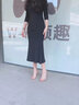 Moermashi 高跟涼鞋女 夏季新款一字帶性感水鉆女神氣質(zhì)百搭細跟涼鞋女 銀色 37 尺碼偏小 曬單實拍圖