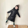G.DUCKKIDS童裝兒童輕薄羽絨服中長(cháng)款女童外套過(guò)膝保暖連帽冬季面包服男寶寶 黑色 120 尺碼5~6歲【110-120cm】 曬單實(shí)拍圖